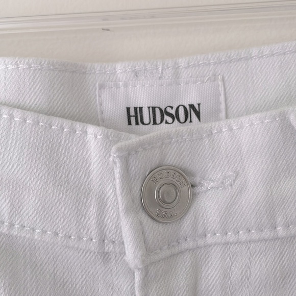 NWT Hudson Noa Mid-Rise Straight Crop White Denim Jeans Size 23 - Picture 5 of 11